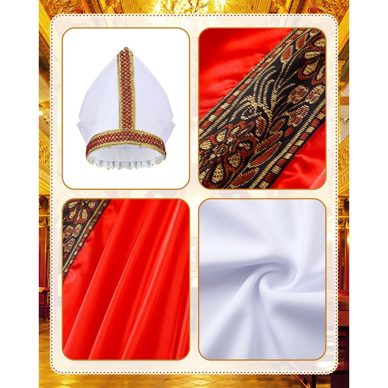 Maiteenly 3 Pcs Halloween Pint Sized Pope Costume Infant Small