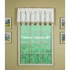 Today's Curtain Verona Reverse Embroidery Tailored Valance, 18", Ecru/Rose