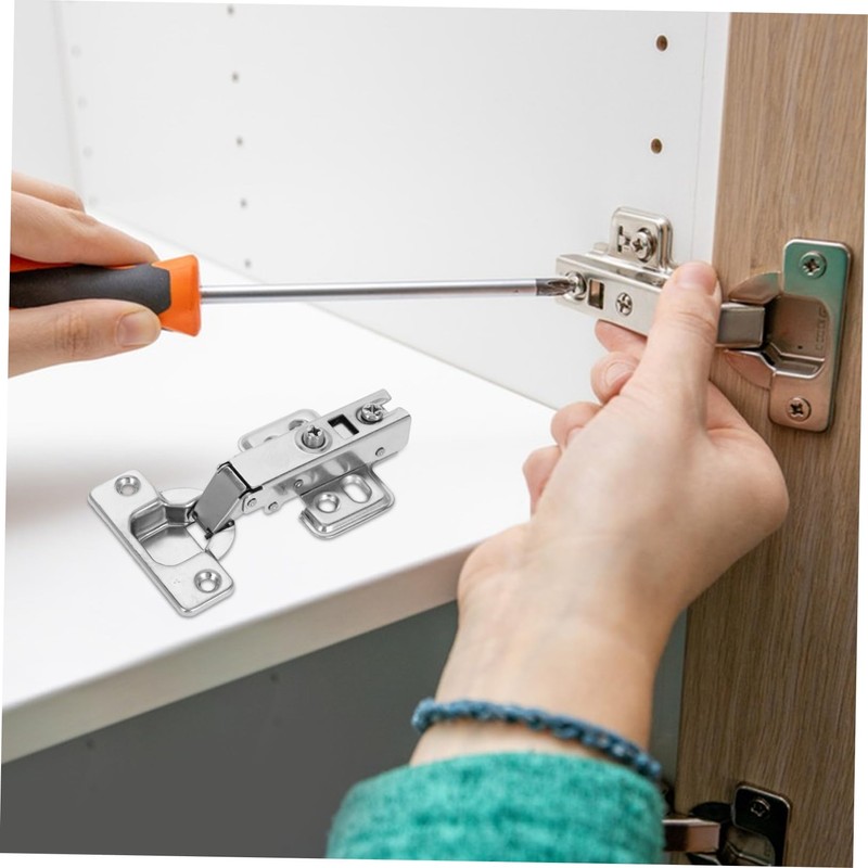 TEHAUX 2pcs Soft Closing Cabinet Hinges Concealed Hinges Kitchen Cabinet