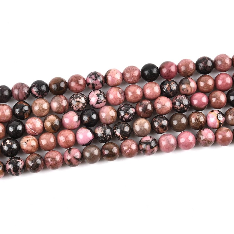 Genuine Black Rhodonite Beads for Jewelry Making Gemstone Semi Precious