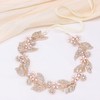AMMEI HEADPIECE Rose Gold Wedding Headband Flower Leaves Design Hair