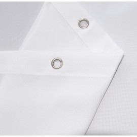 YISURE Shower Curtain 180 x 220 cm Long White Shower Curtains Bath Textile Anti-Mould Machine Washable with Metal Eyelets Width 180 x Height 220 cm