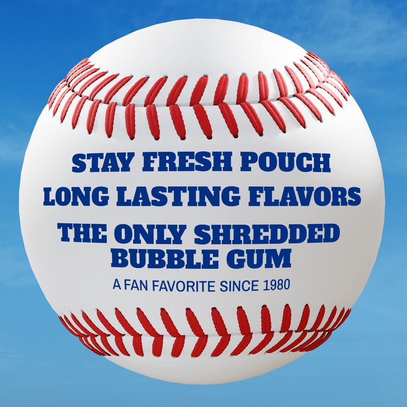 Big League Chew Slammin' Strawberry Bubble Gum - Sweet Strawberry
