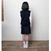 WELL-BE School Vest, Plain, Wool Blend, Anti-pilling, Knit, Navy, Elementary