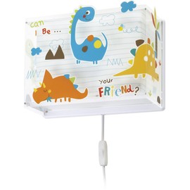 Dalber Children's Wall Lamp, Children's Lamp, Children's Room, Dinosaurs, Animals, Dinosaurs, 73458, E27