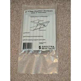 Spectra Metal Sales 10 count 6" Clay Gutter Screws w/ 5" Ferrules Spectra Metal * NEW Sealed