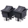 Twidec/2Pcs Rocker Switch 6 Pins 3 Position ON/Off/ON AC 10A/125V