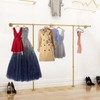 Metal Pipe Clothing Rack Wall Mounted Gold Clothes Rack for