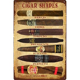 Tin Sign For Cigars Metal Sign 8x12 Inch Vintage Home Office Poster Bar Pub Cafe Decorative Plaque Home Cigar Decor Cigar sign Metal Poster
