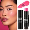 3-in-1 Cream Rouge Pen for Cheeks, Lips and Eyeshadow, Waterproof,