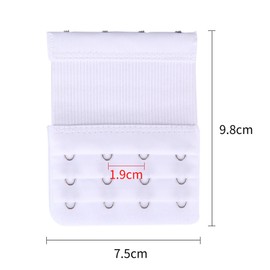 Senkary 4 Pieces Bra Extenders 4 Hook Comfortable Soft Stretchy Bra Extension Strap for Women (Multicoloured)