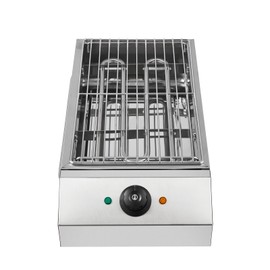 Electric Countertop Grill 1800W Portable Smokeless Barbecue Oven Griddle Stainless Steel Indoor Outdoor with Pan 110V US
