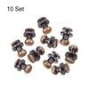 sourcing map 10 Set 8mm Solid Brass Round Head Stud