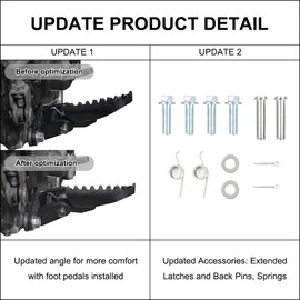 Xitomer Fit for DR650 Footpeg Lowering Mounts 2''(50mm) Fit for DR650 1996-2024 Foot peg and Control Lowering Kit (Matte Black)