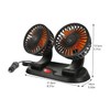 TEHAUX Car Dual Head Cooling Fan for Vehicle Adjustable Dashboard