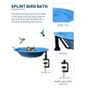 Bird Bath Outdoor Metal Birdbath Deck Mounted, Bird Baths with