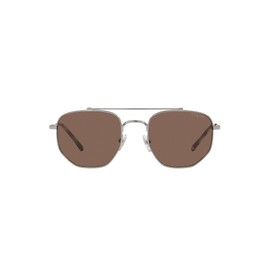 Vogue Eyewear Men's VO4220S Square Sunglasses, Gunmetal/Dark Brown, 51 mm