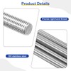sourcing map 10Pcs M3 x 100mm Fully Threaded Rod 304