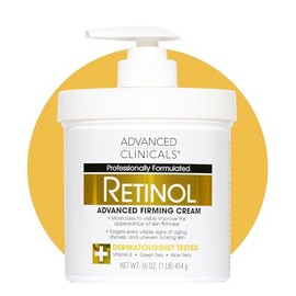 Advanced Clinicals - Loción hidratante con retinol para el cuerpo y la cara | Crema corporal con retinol para el cuidado antienvejecimiento visible pa