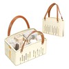 Portable Shower Caddy,Foldable Shower Caddy with Handle and Adjustable Divider,Plastic