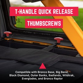 GPCA - Cargo Cover, Easy-to-Install Trunk Cover, Heavy-Duty Bronco Accessories, for 2021-2023 Ford Bronco Base, Big Bend, Black Diamond, Outer Banks, Badlands, Wildtrak, Everglades, Raptor Models