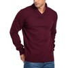 NITAGUT Men's Casual Knitted Shawl Collar Pullover Sweater Wine Red