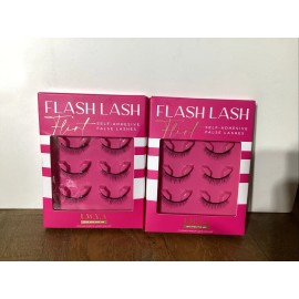 L.W.Y.A Flash Lash “FLIRT” Self-Adhesive False Lashes 6 Pairs Lashes