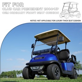 HANGKUNNEE Club Car Precedent Seat Covers, Club Car Golf Cart Seat Covers for 2004+ Precedent OEM Ordinary Seat, Marine Grade Vinyl Leather, Anti-Scratch/Anti-Fading/Easy to Install, Black/2 PCS