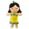 12" TALL PLUSH HAWAIIAN ISLAND PINEAPPLE PRINCESS HULA DOLL -