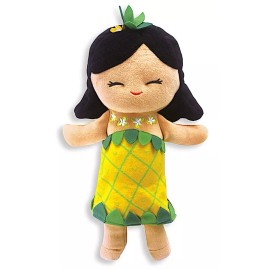 12" TALL PLUSH HAWAIIAN ISLAND PINEAPPLE PRINCESS HULA DOLL - BRAND NEW!