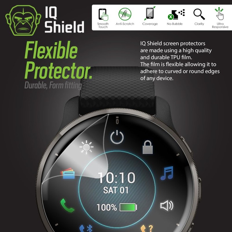 IQShield Screen Protector Compatible with Garmin Venu 2 Plus (6-Pack)