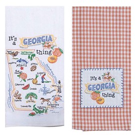 Kay Dee Designs 2 Piece Home State of Georgia Embroidered Kitchen Towel Bundle