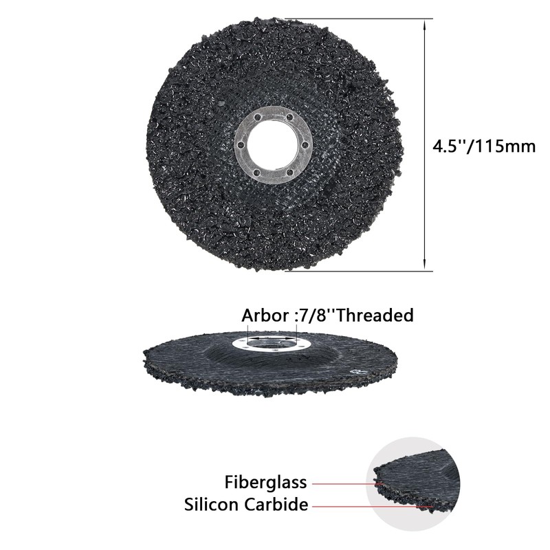 HONGUIS 4.5" x7/8" Silicon Carbide Grinding Disc,3 Pack Cup Grinding