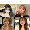 Rose Bud Clip in Bangs Hairpieces for Women Flat Front