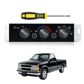 16231175 AC Heater Control Panel Climate Control Module Switch - Compatible with Chevy GMC C/K Series Trucks (C1500 C2500 C3500 K1500 K2500 K3500) 1996-2002 - Replaces 599-007 - Without Rear Defogger