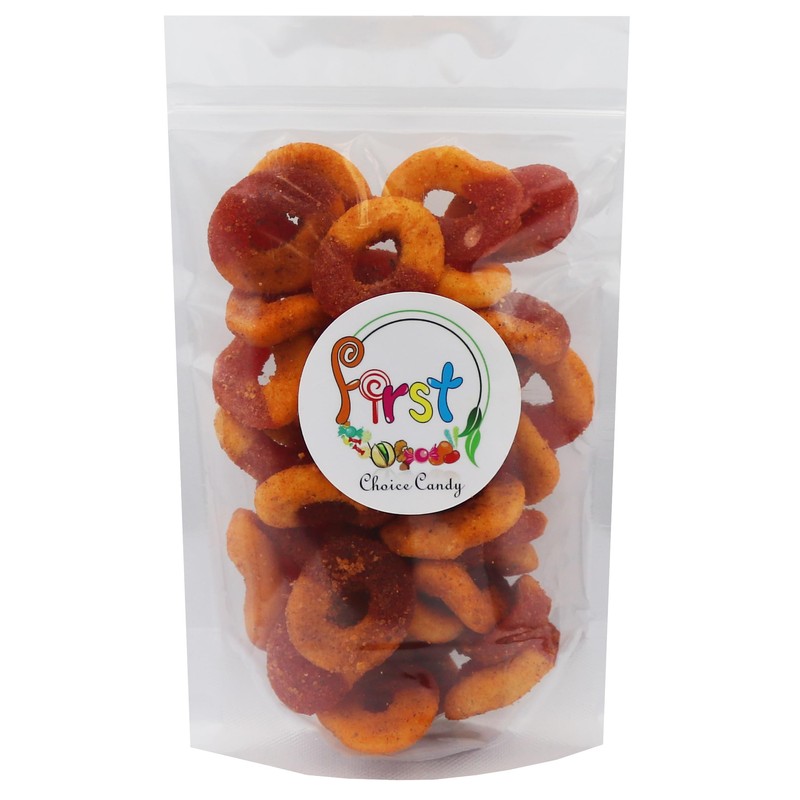 FirstChoiceCandy Chilli Chamoy Spicy Gummy Rings (2 Pound, Peach)