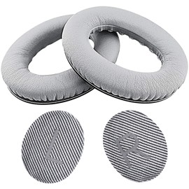 QC35 Ohrpolster Ersatz Quietcomfort 35 ii Polster Ohrmuschel Headphones Ear Pads Kompatibel mit Bose Quietcomfort 35 -QC35, Quietcomfort 35 ii - QC35 ii Wireless Headphones Kopfhörer .(Silber)
