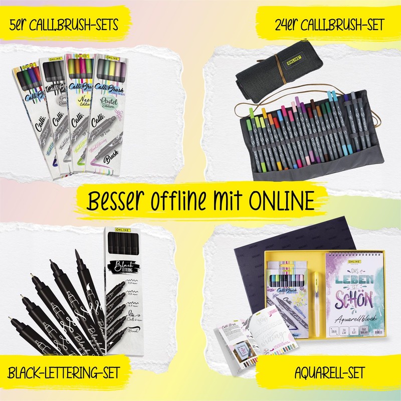 Online 19052/6 – Calli. Brush, Double Tip Pen with Kall