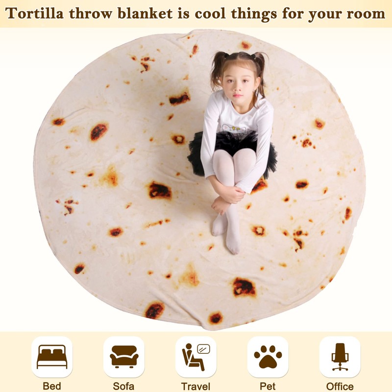 mermaker - Manta de doble cara, con diseño de Burritos