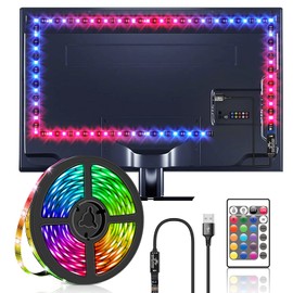 LED TV 6.6ft, LED for TV 2m 5050 RGB LED Strip 2m USB with Remote Backlight TV Multicolor for 32"-55" HDTV, PC, Bedroom, Party and Home Decoration (6.6ft)
