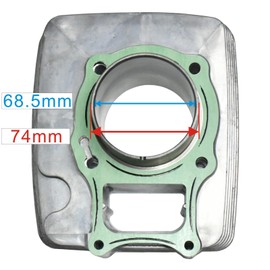 Tupo 229cc 68.5mm Cylinder Piston Ring Gasket Top End Rebuild Kit Compatible with Honda Recon 250 TRX250 TRX 250 TRX250X TRX250TM TRX250TE Sportrax 250 TRX250EX 2x4 2002-2024