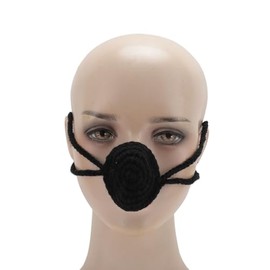 Srliya Nose Warmer Hand Knitted Comfort Winter Nose Cover Breathable Soft Nose Protector for Skiing Snowboarding Motorcycling (Black)