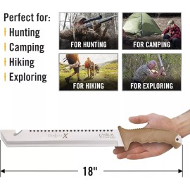 Camillus Carnivore X 18-Inch Survival Machete & Multitool Knife w/ Sheath