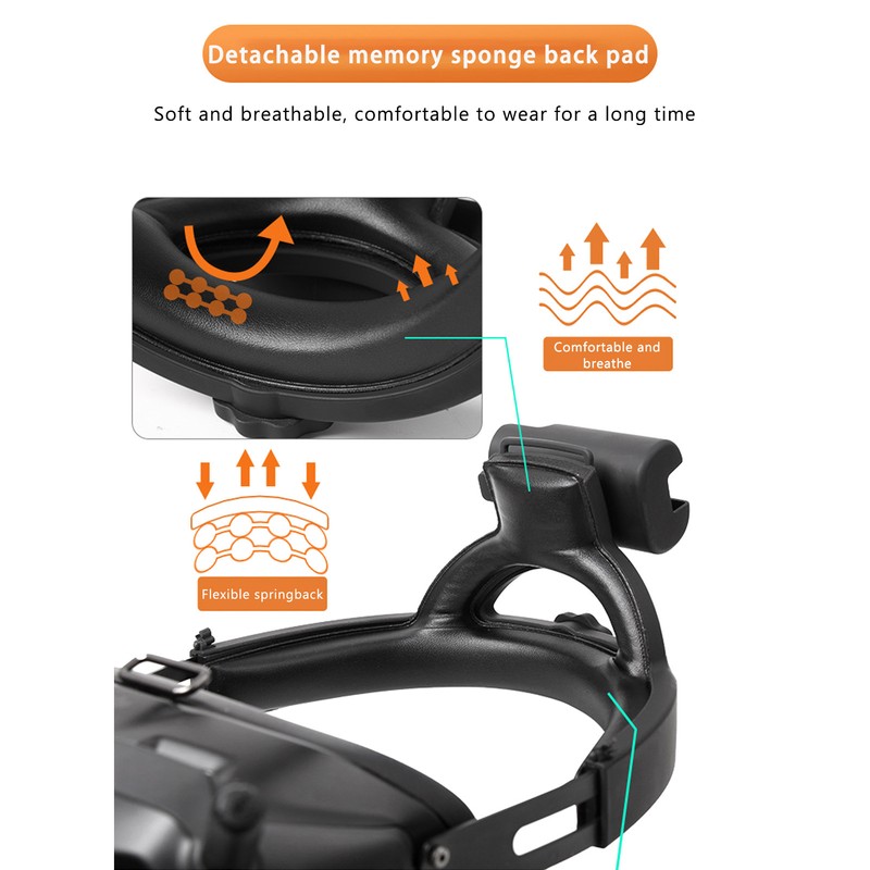 TD78 Adjustable Head Strap Comfortable with Battery Holder for DJI