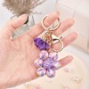 BAOSIWA Cute Keychains for Women Girls, Silicone Flower Purse Bag