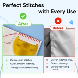Edge Stitch Lock and Sewing Gauge-Sewing Gauge-Edge Sewing Lockranding Tool-Needle Gauge Quilting Ruler for Straight & Curved Seams for Beginners, Professional Sewers-3/4 Mm, 4 Pcs, Plastic (4 colors)