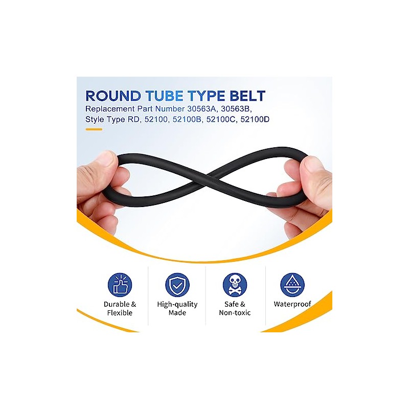 Vacuum Belt, 10 Pack Belt 30563B Round Vacuum Cleaner Belts