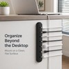 5-Pack 7-Port Silicone Cable Organizers, Desktop Cord Holders for USB