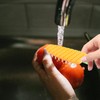 GroveEss Vegetable Scrubber,Cute Carrot Shape Scrubbing Brush with Hanging Hole,Flexible