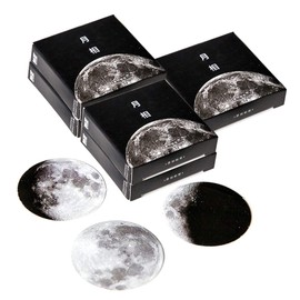 Toyvian 5 Packs of Stationery Stickers DIY Planet Sticky Papers Moon Plants Stickers Diary Scrapbooking Decoration